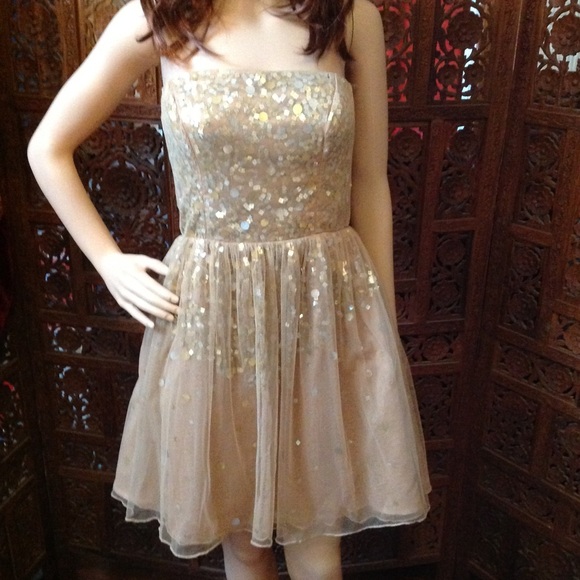 Adrianna Papell sparkly strapless evening dress, 6 - Picture 7 of 8